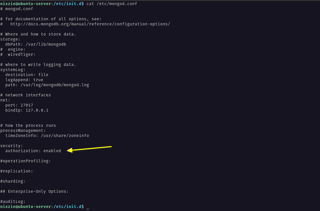 Enable Authentication In MongoDB