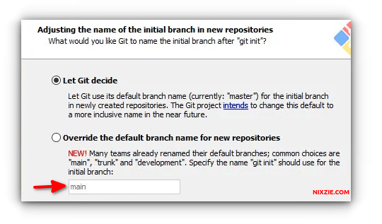 Git bash Set Default Branch Name