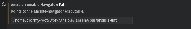 Ansible Navigator Path - Vscode