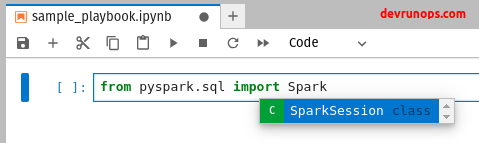 Spark auto completion in jupyter notebook